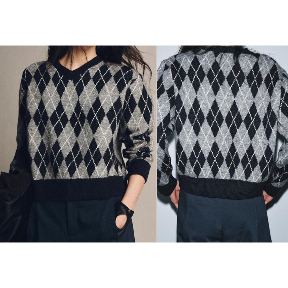 NEW ZARA diamond knit jumper 2142 size M